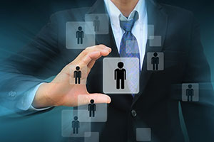 Employer choosing the right person